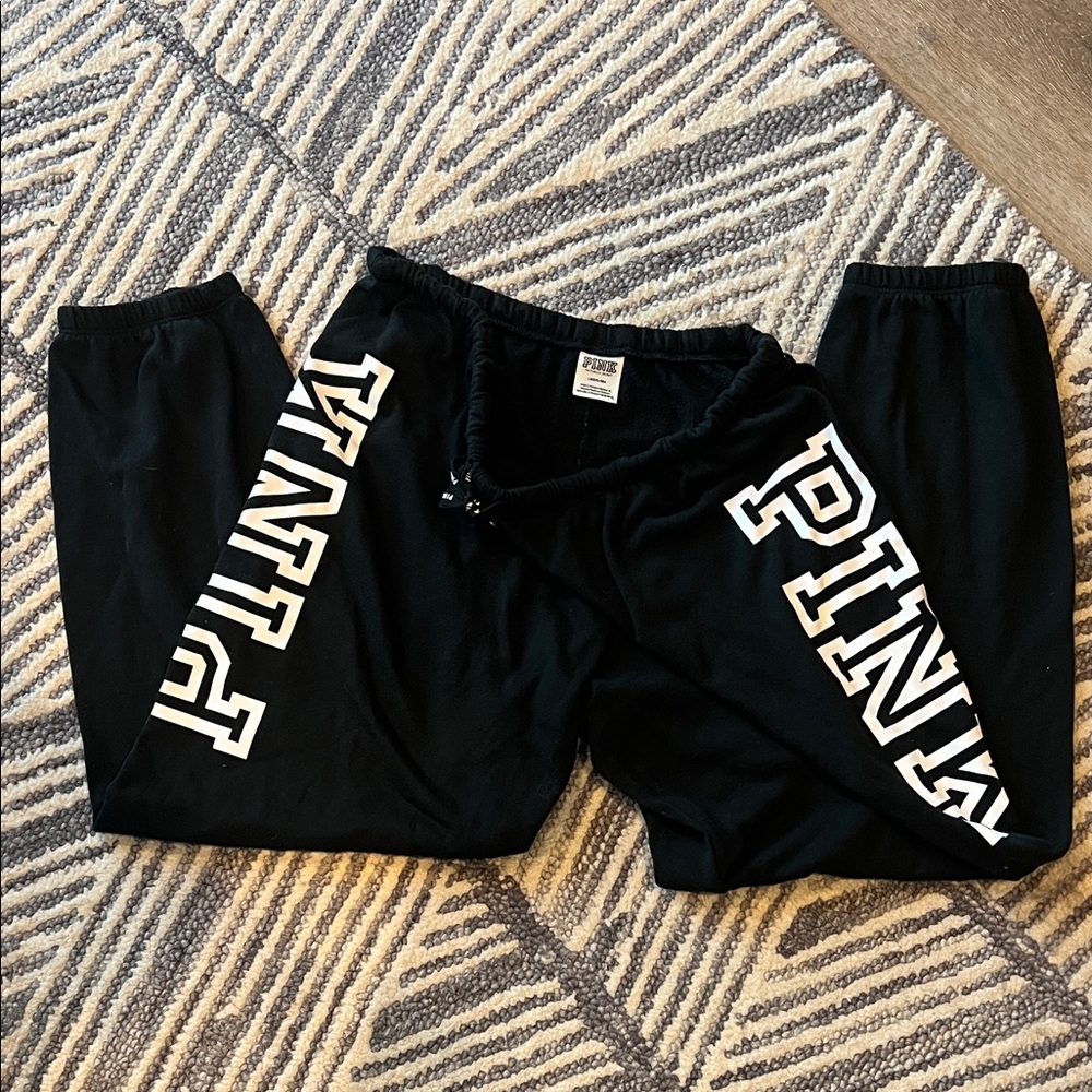 PINK Victoria's Secret Black Lounge Pants - Joggers